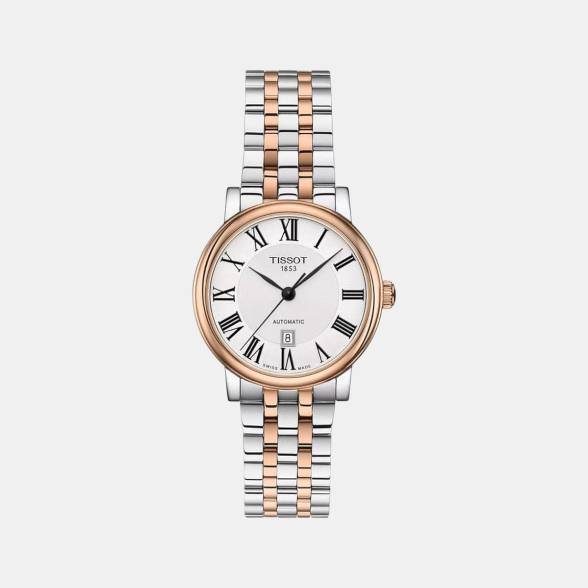 Carson Women Automatic Silver Dial Analog Stainless Steel Watch T1222072203300