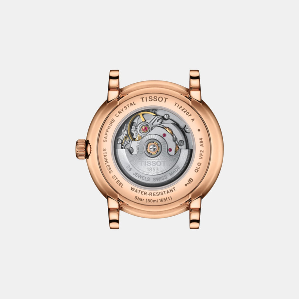 Carson Premium Women Automatic Silver Dial Analog Leather Watch T1222073603300