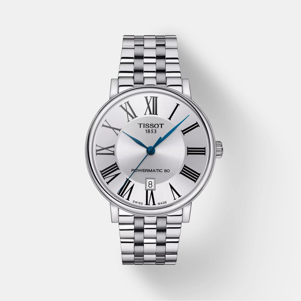 Carson Premium Men Automatic Silver Dial Analog Stainless Steel Watch T1224071103300