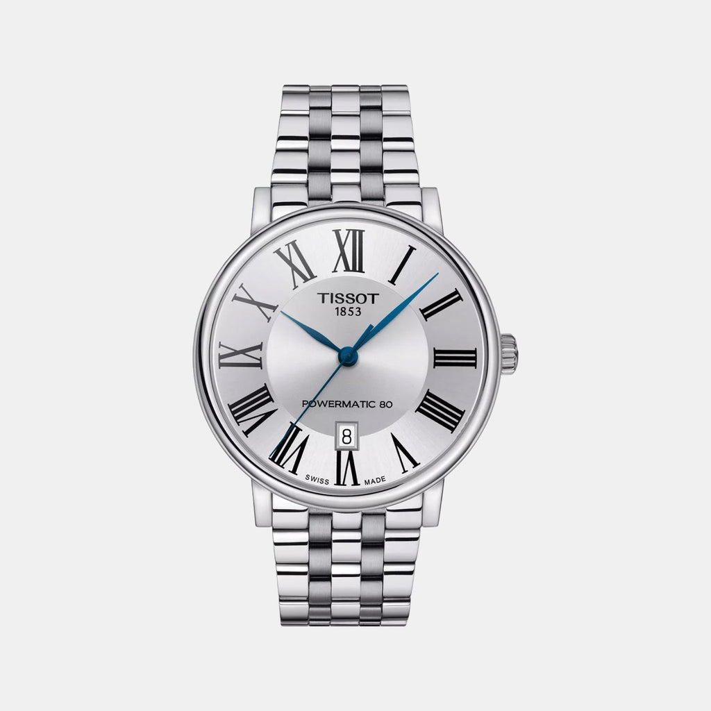 Carson Premium Men Automatic Silver Dial Analog Stainless Steel Watch T1224071103300