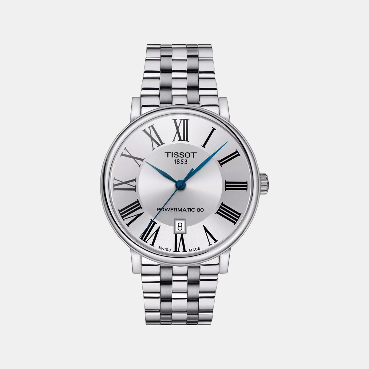 Carson Men Automatic Silver Dial Analog Stainless Steel Watch T1224071103300