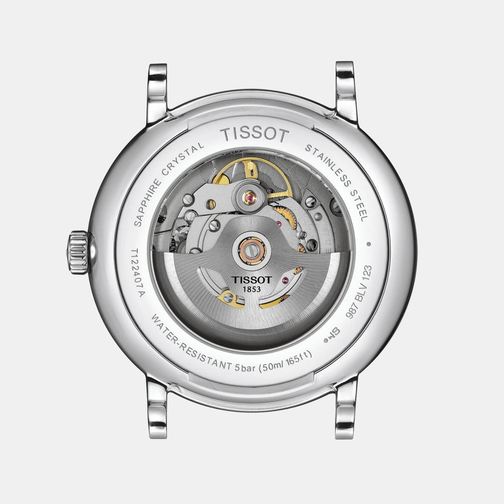 Carson Premium Men Automatic Blue Dial Analog Leather Watch T1224071604300