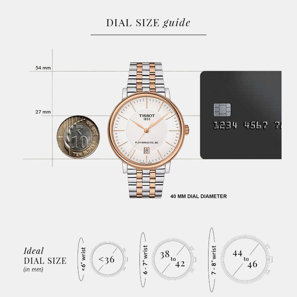 Carson Men Automatic Silver Dial Analog Stainless Steel Watch T1224072203101