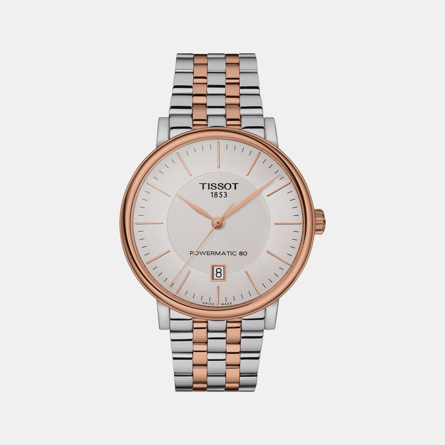 Carson Men Automatic Silver Dial Analog Stainless Steel Watch T1224072203101