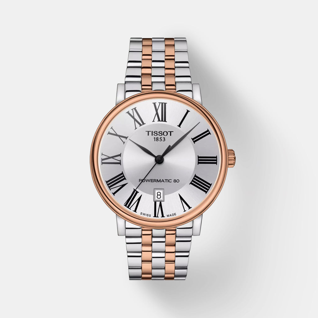 Carson Premium Men Automatic Silver Dial Analog Stainless Steel Watch T1224072203300