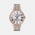 Carson Premium Men Automatic Silver Dial Analog Stainless Steel Watch T1224072203300