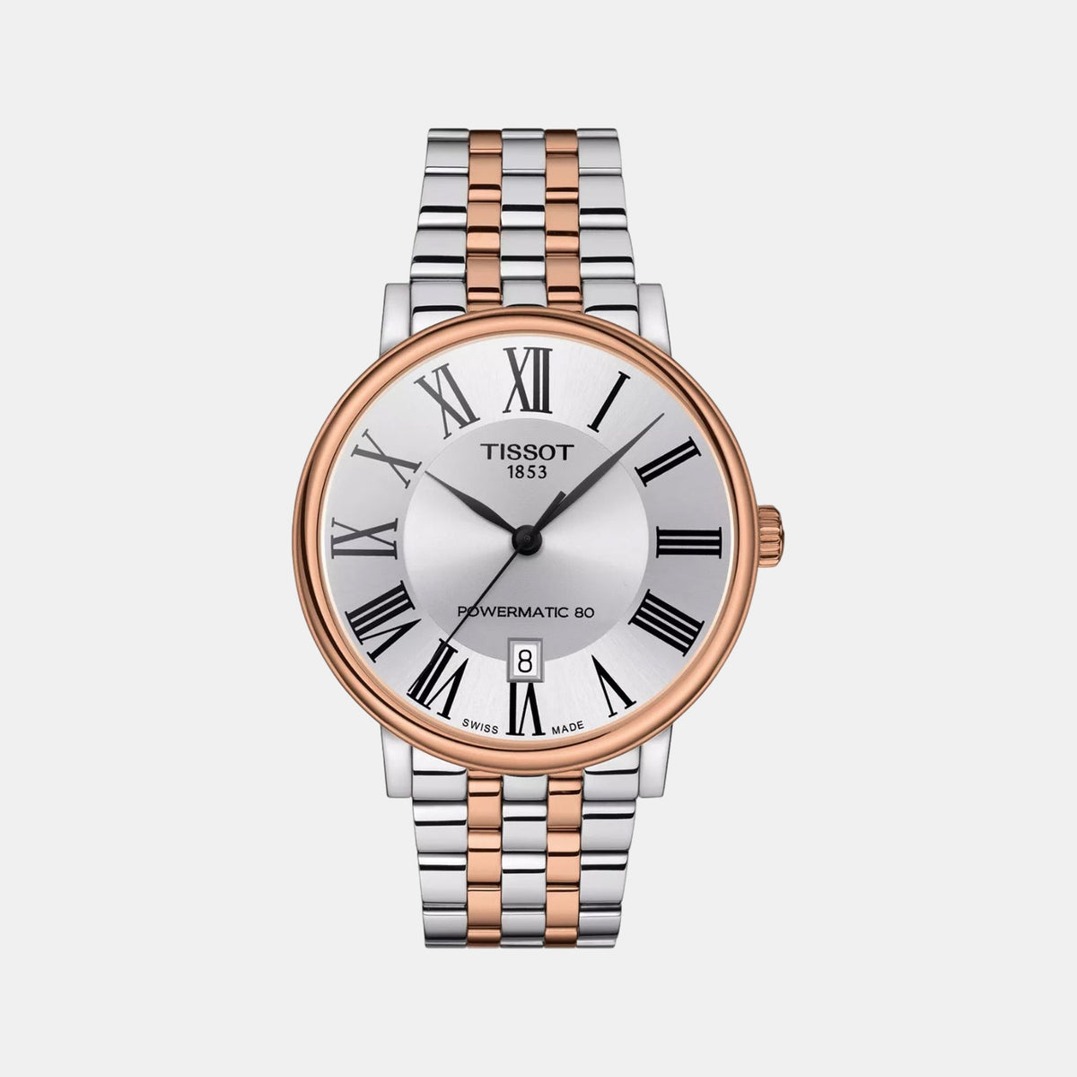 Carson Men Automatic Silver Dial Analog Stainless Steel Watch T1224072203300