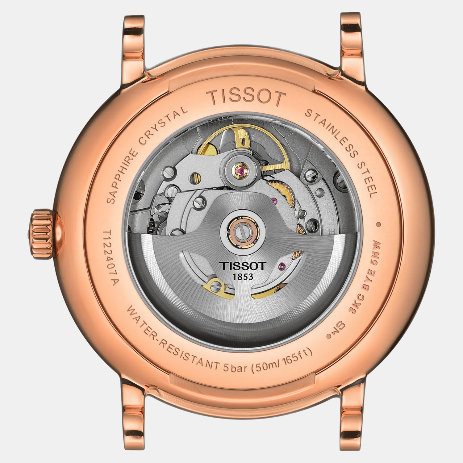 Carson Men Automatic Silver Dial Analog Leather Watch T1224073603100