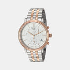 Carson Men Quartz White Dial Chronograph Stainless Steel Watch T1224172201100