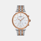 Carson Men Quartz White Dial Chronograph Stainless Steel Watch T1224172201100
