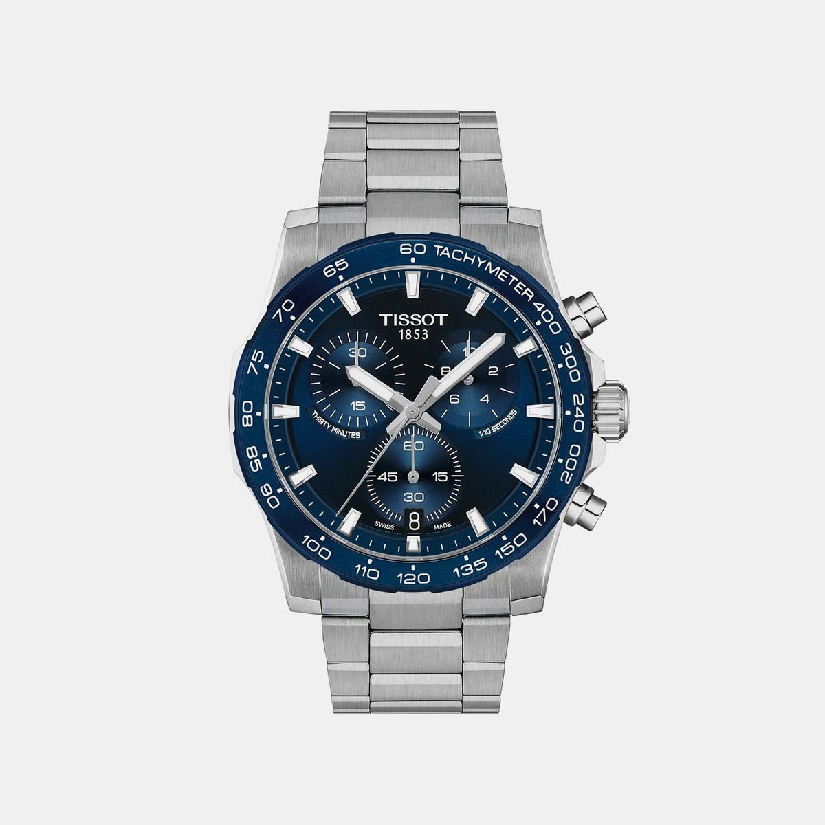 Supersport Men Quartz Blue Dial Chronograph Stainless Steel Watch T1254171104100
