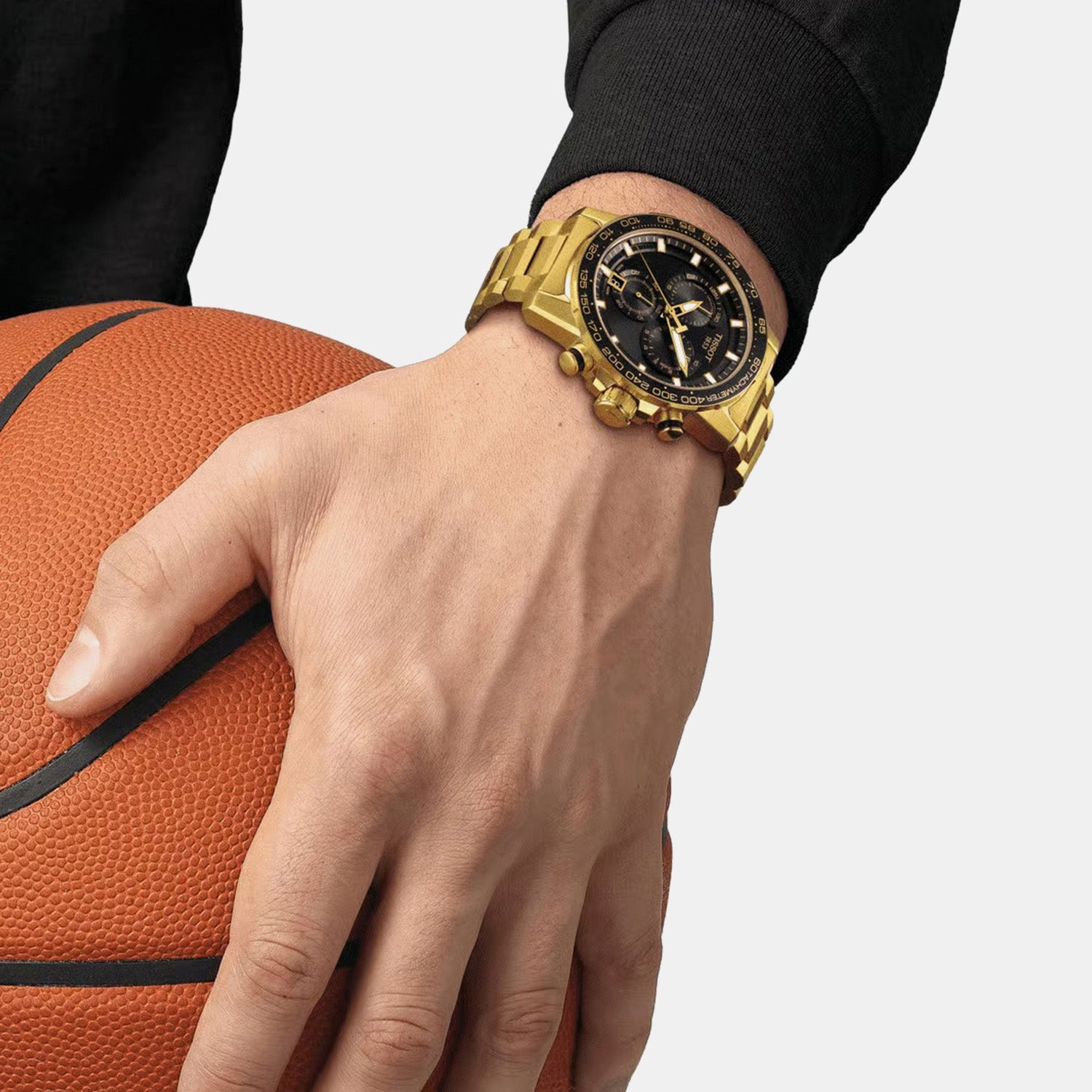 Supersport Chrono Men Quartz Black Dial Chronograph Stainless Steel Watch T1256173305101