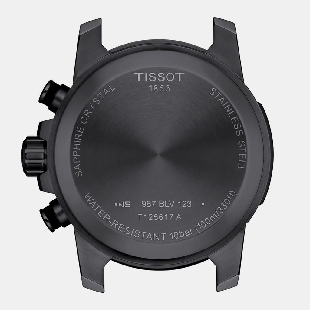 Supersport Men Quartz Black Dial Chronograph Rubber Watch T1256173705101
