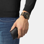 Supersport Men Quartz Black Dial Chronograph Rubber Watch T1256173705101
