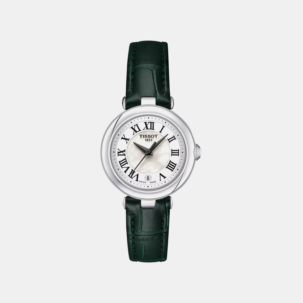 Bellissima Women Quartz Mother Of Pearl Dial Analog Leather Watch T1260101611302