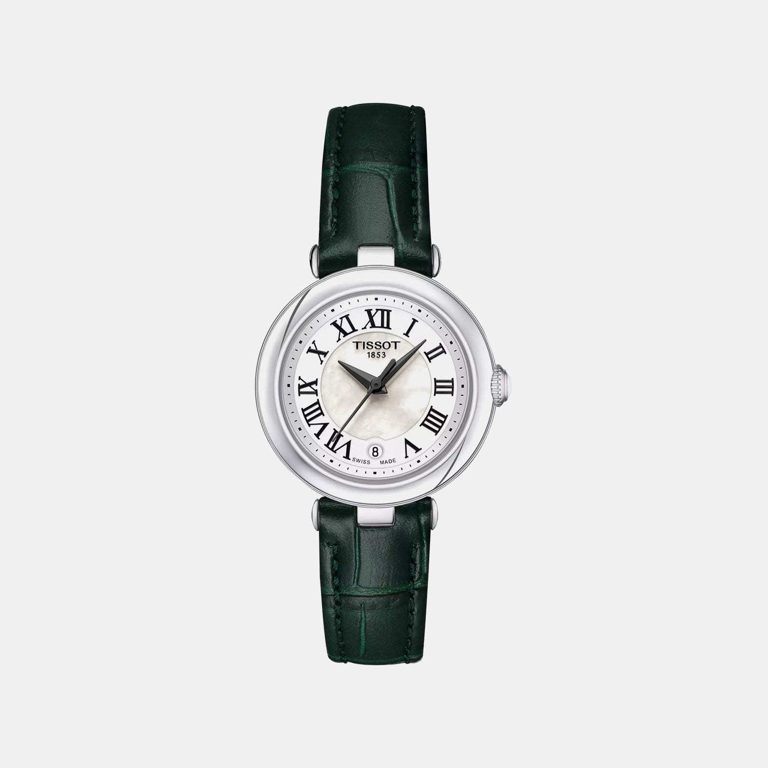 Bellissima Women Quartz White Mother Of Pearl Dial Analog Leather Watch T1260101611302