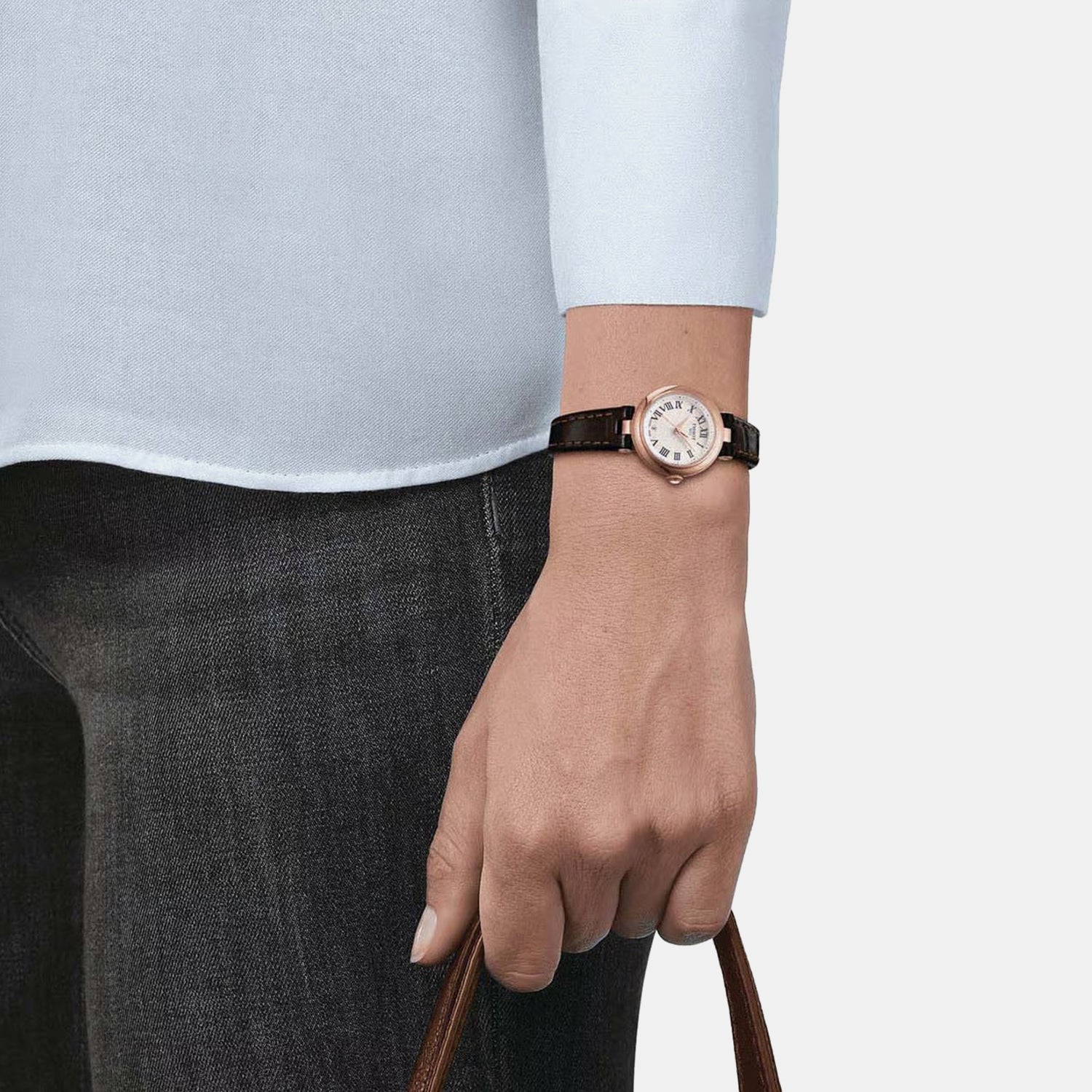 Bellissima Women Quartz White Dial Analog Leather Watch T1260103601300