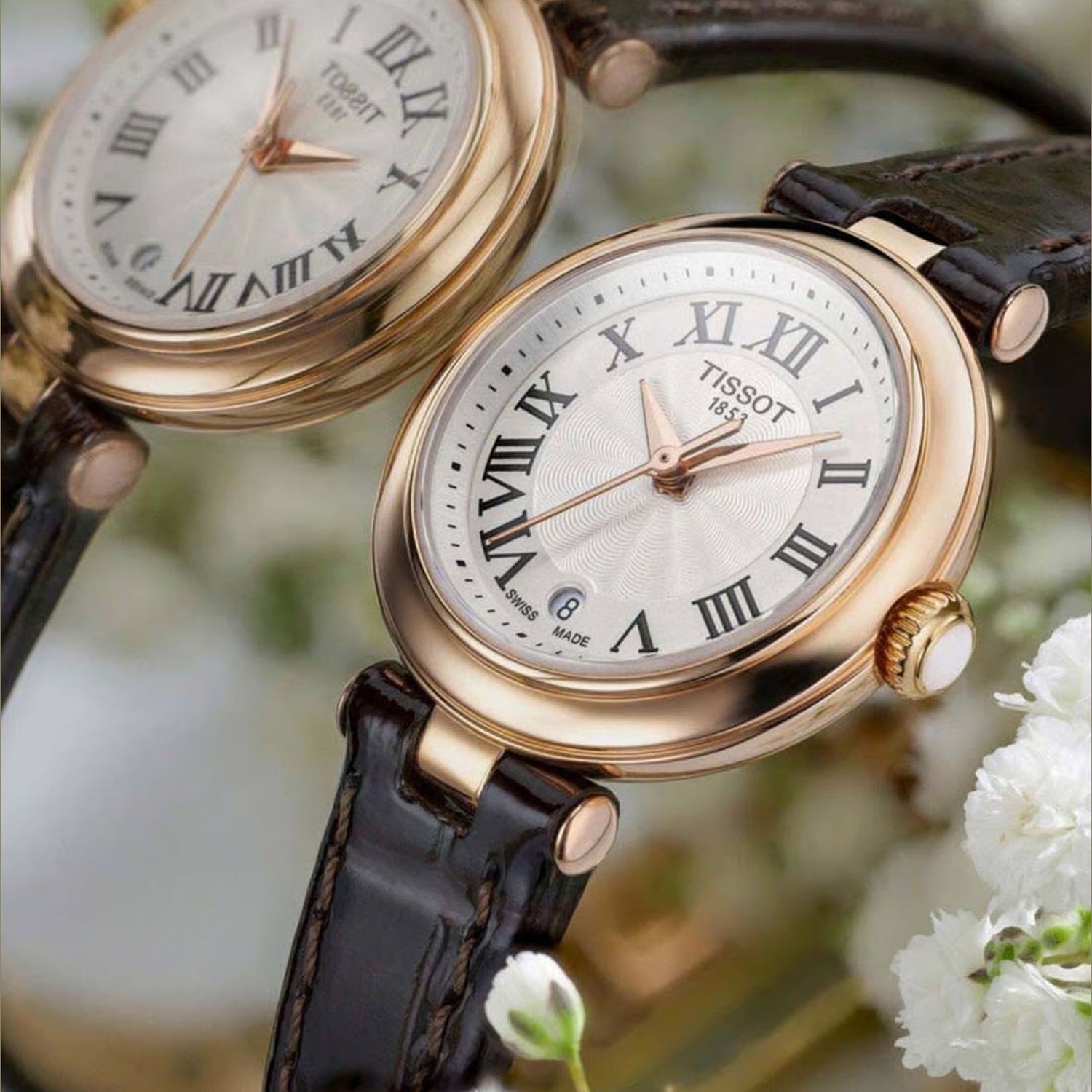 Bellissima Women Quartz White Dial Analog Leather Watch T1260103601300