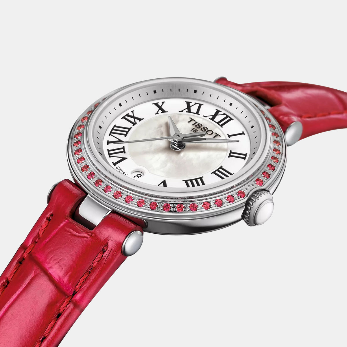 Bellissima Women Quartz Mother Of Pearl Dial Analog Leather Watch T1260106611300