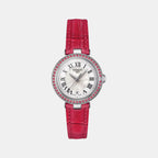 Bellissima Women Quartz White Mother Of Pearl Analog Leather Watch T1260106611300