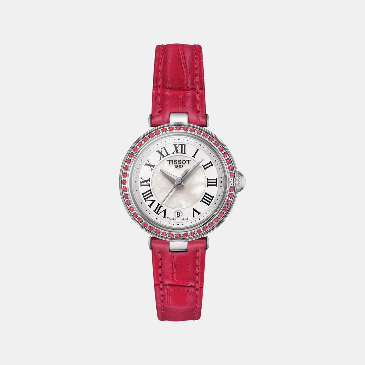 Bellissima Women Quartz Mother Of Pearl Dial Analog Leather Watch T1260106611300