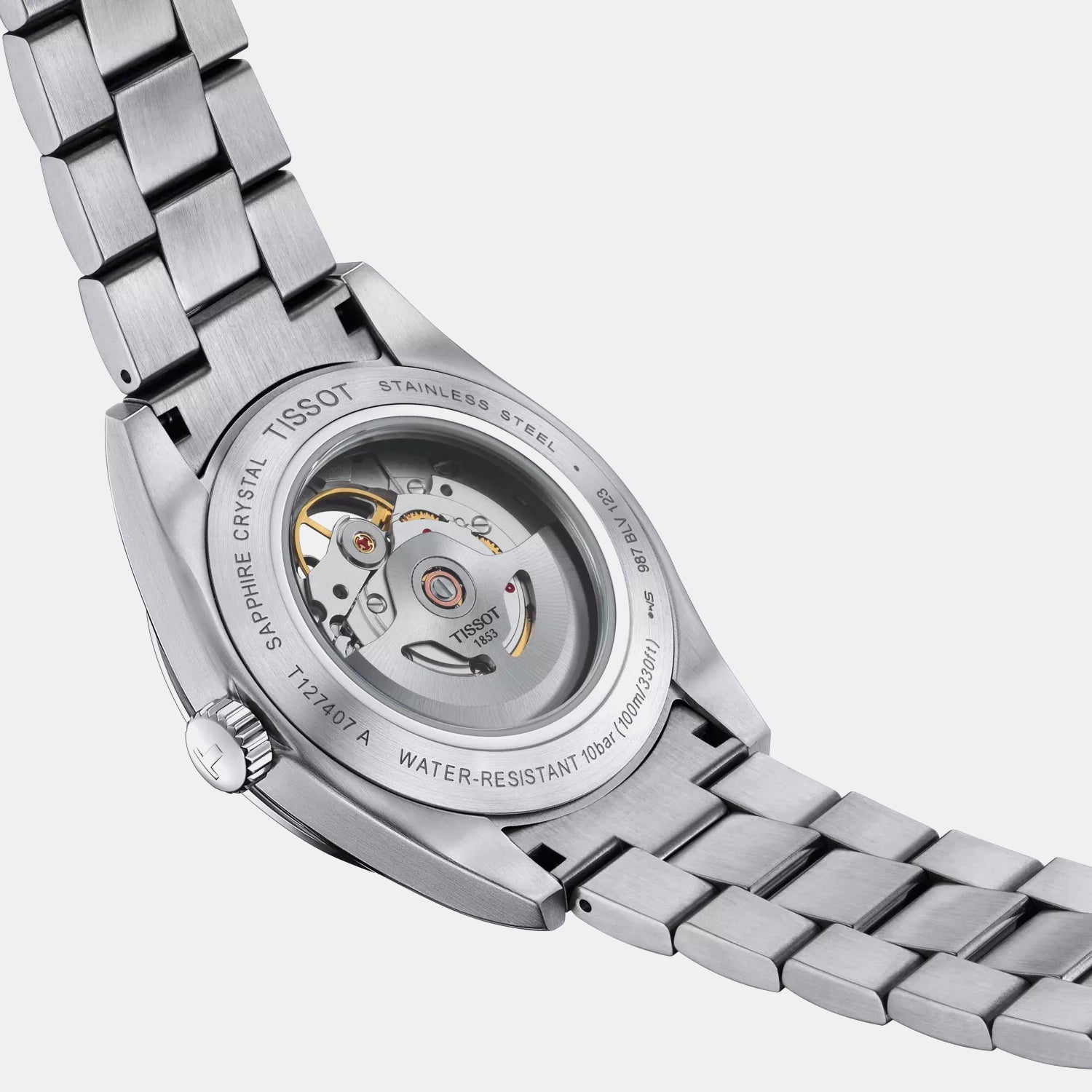 Tissot Gentleman Men Automatic Silver Dial Analog Stainless Steel Watch T1274071103101