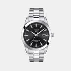 Gentleman Men Automatic Black Dial Analog Stainless Steel Watch T1274071105100