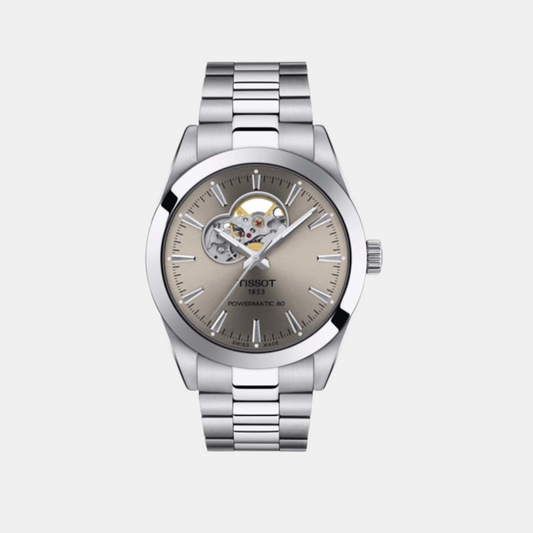 Male Rhodium Automatic Stainless Steel Watch T1274071108100
