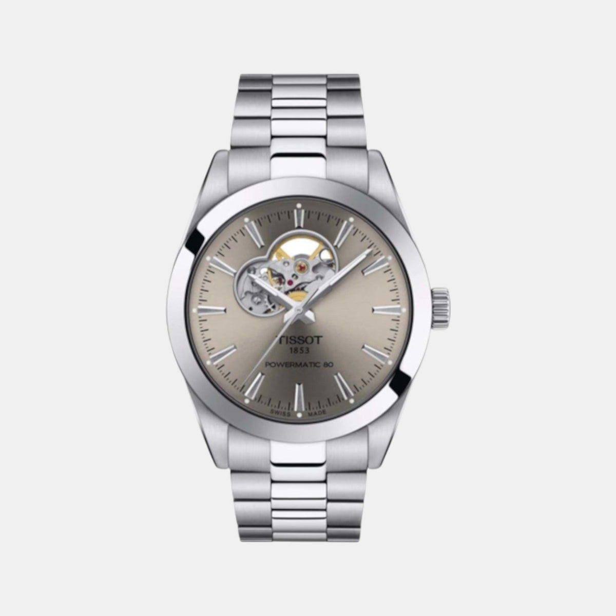 Gentleman Men Automatic Silver Dial Analog Stainless Steel Watch T1274071108100