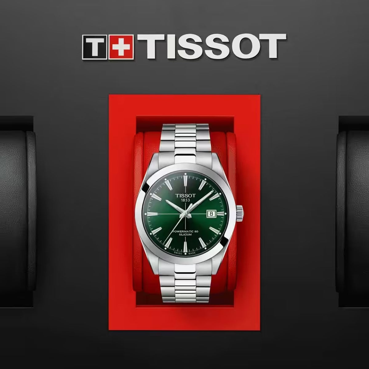 Gentleman Men Automatic Green Dial Analog Stainless Steel Watch T1274071109101