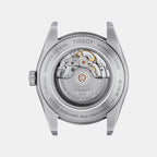 Gentleman Men Quartz Silver Dial Analog Leather Watch T1274071603101