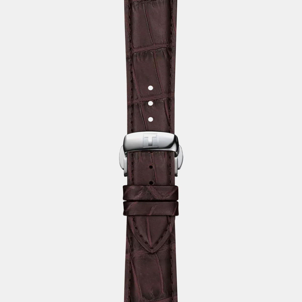 Gentleman Men Quartz Silver Dial Analog Leather Watch T1274071603101