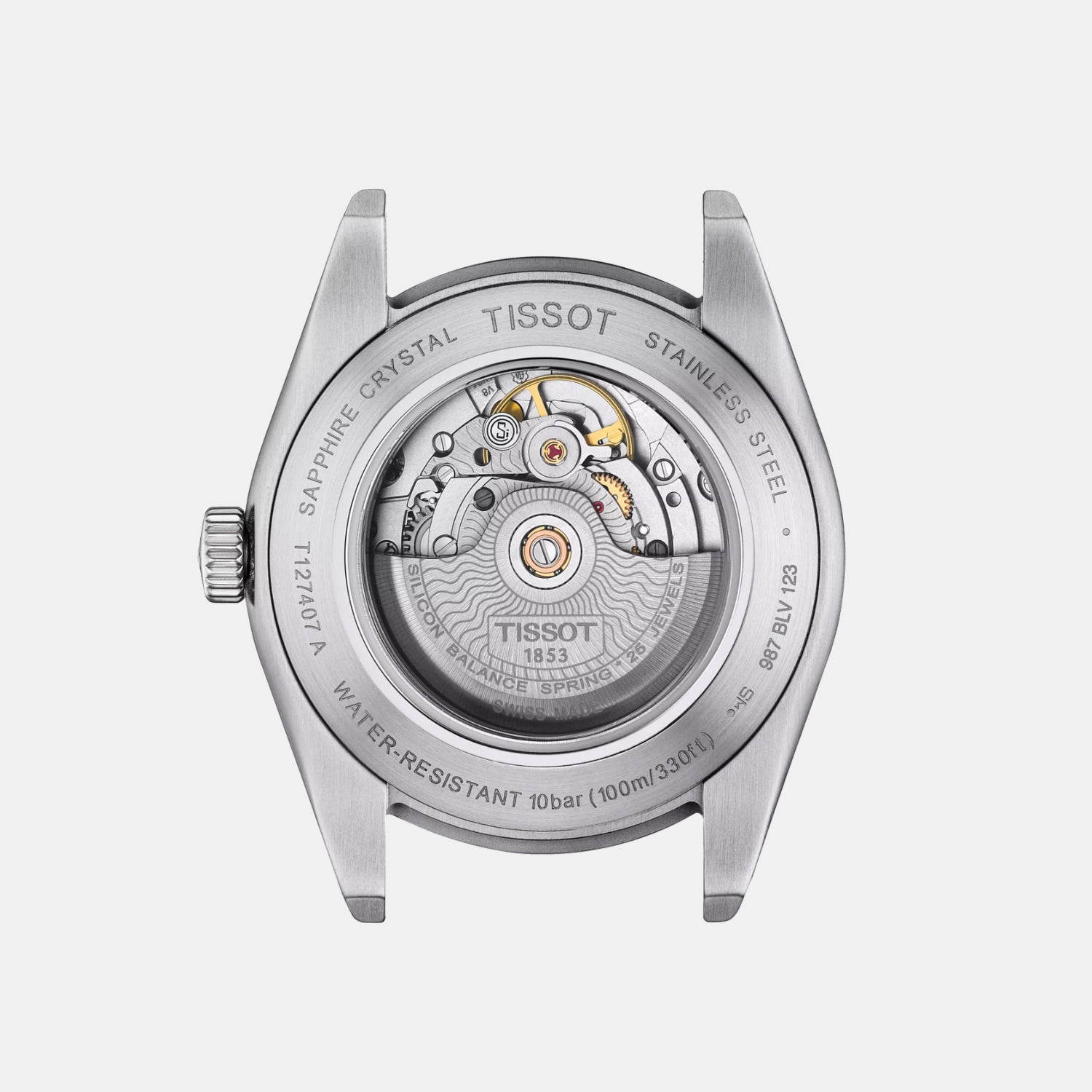 Gentleman Powermatic 80 Men Black Dial Analog Leather Watch T1274071605101