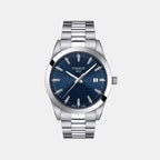 Tissot Gentleman Men Quartz Blue Dial Analog Stainless Steel Watch T1274101104100