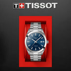 Tissot Gentleman Men Quartz Blue Dial Analog Titanium Watch T1274104404100