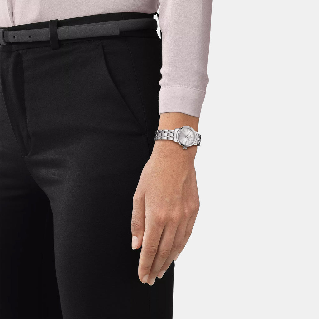 Classic Women Quartz Silver Dial Analog Stainless Steel Watch T1292101103100