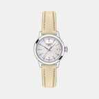 Classic Dream Women Quartz White Mother Of Pearl Dial Analog Leather Watch T1292101611100