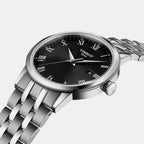 Classic Men Quartz Black Dial Analog Stainless Steel Watch T1294101105300