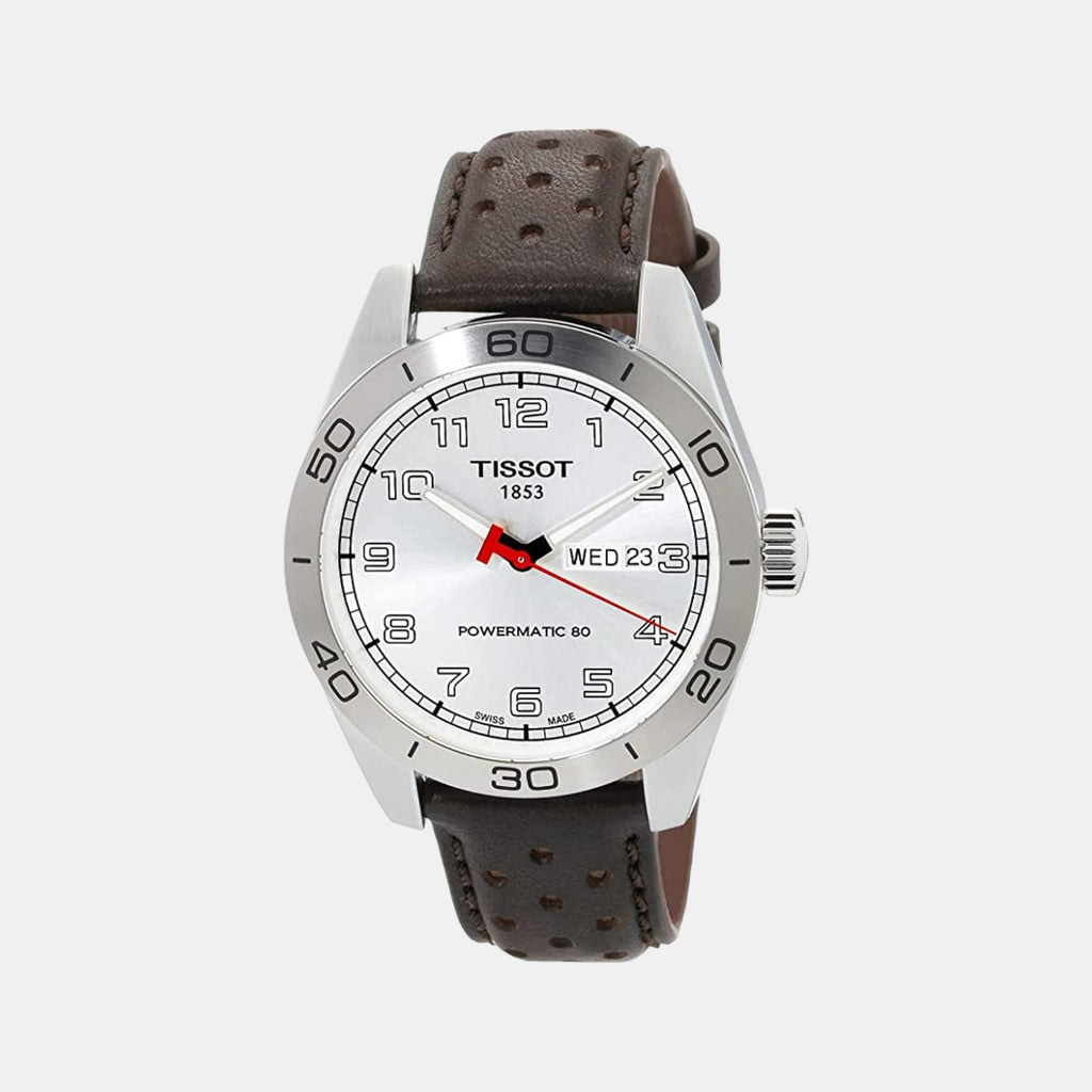 PRS 516 Men Automatic White Dial Analog Leather Watch T1314301603200