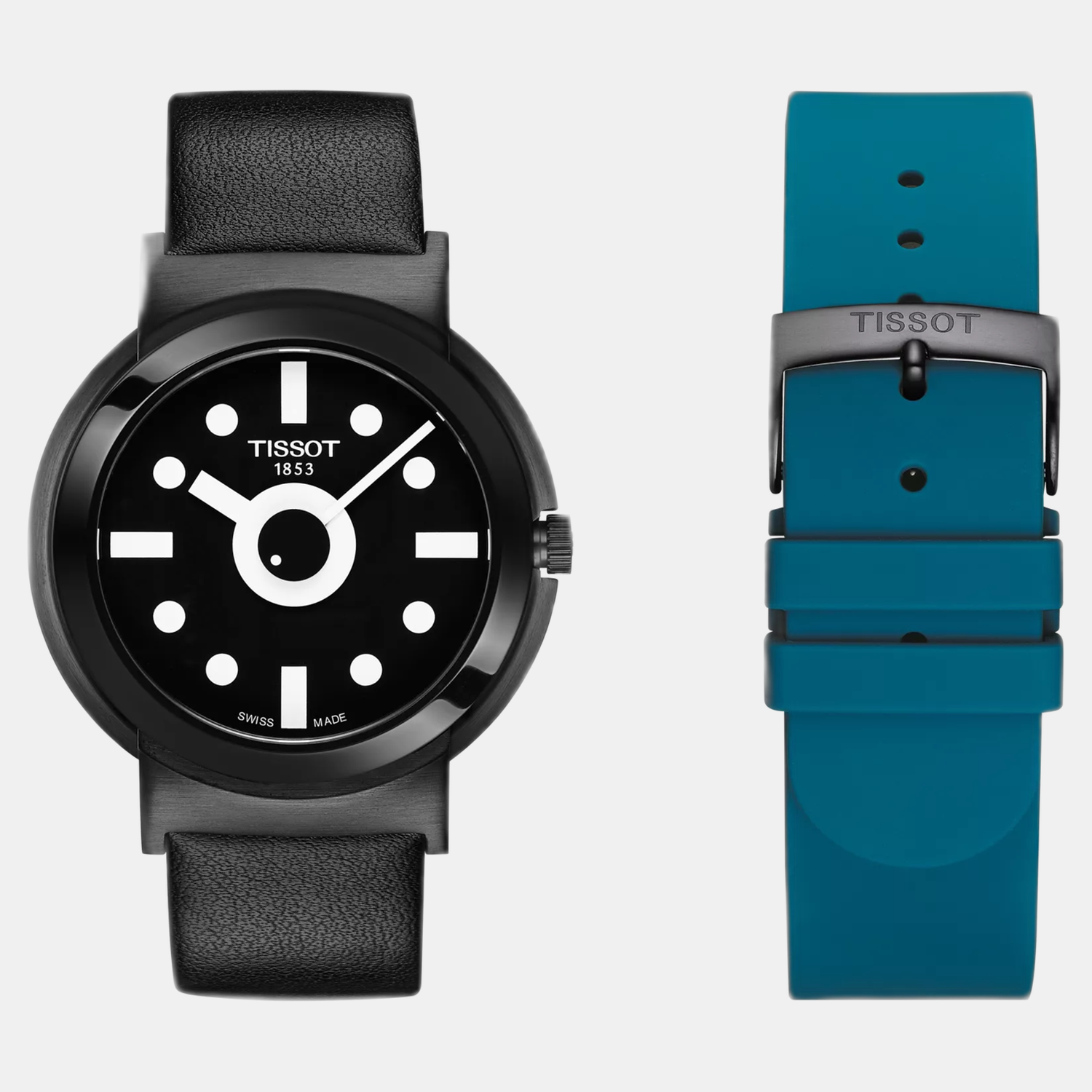 Heritage Memphis Men Quartz Black Dial Analog Synthetic Watch T1344103705100