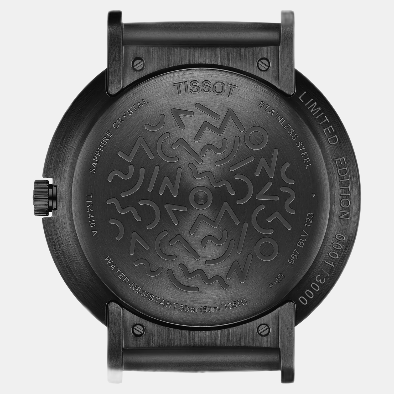 Heritage Memphis Men Quartz Black Dial Analog Synthetic Watch T1344103705100