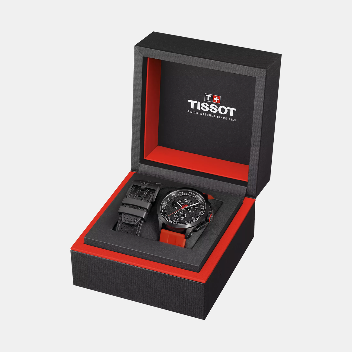 T-Race Special Collections Men Quartz Black Dial Chronograph Silicone Watch T1354173705104