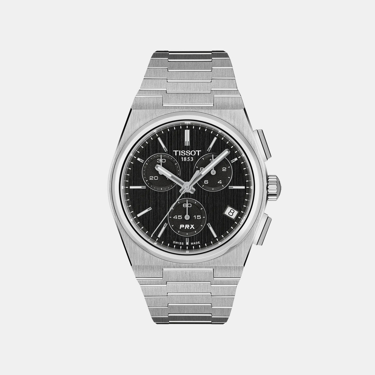 Prx Men Quartz Black Dial Chronograph Stainless Steel Watch T1374171105100