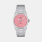 T-Classic Unisex Analog Pink Dial Quartz Stainless Steel Watch T1372101133100