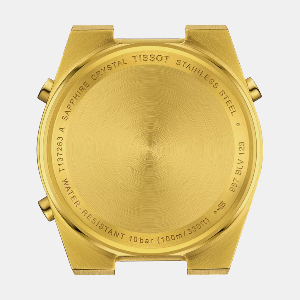 Men Gold Digital Stainless Steel Watch T1372633302000