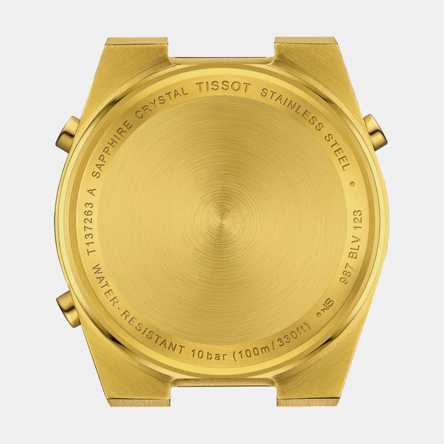 Men Gold Digital Stainless Steel Watch T1372633302000