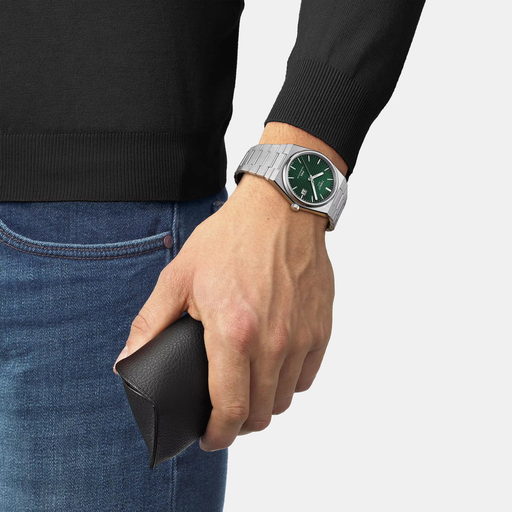 PRX Men Automatic Green Dial Analog Stainless Steel Watch T1374071109100