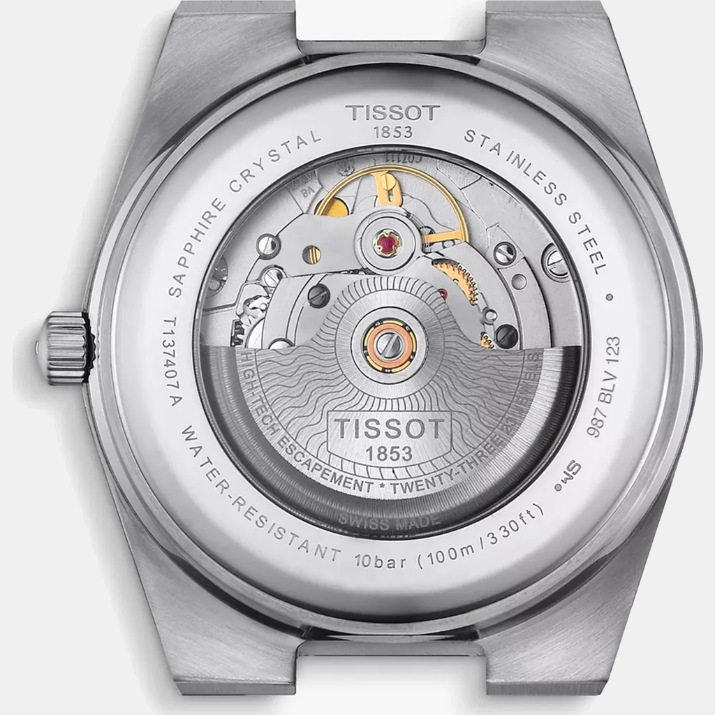 Tissot Men Tonneau Ice blue chameleon watch