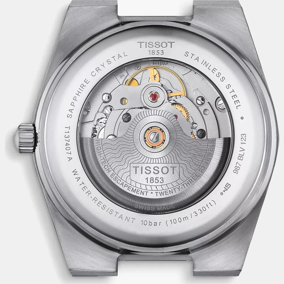 Tissot Men Tonneau Ice blue chameleon watch