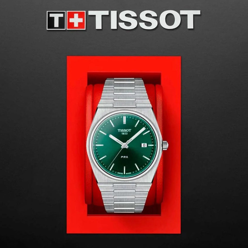 PRX Men Quartz Green Dial Analog Stainless Steel Watch T1374101109100